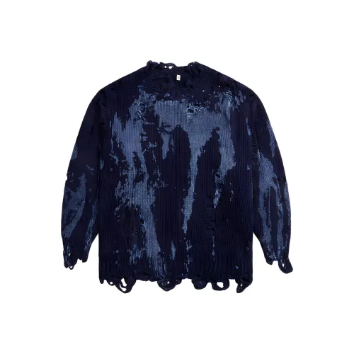 R13 Свитер Мужской Синий Кляксы чернил