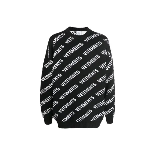 Vetements Черные Мужские Свитера