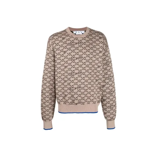 Off Бежевый Белый Мужские Свитера