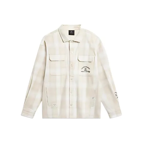 LINING Рубашка Мужская Silver Birch Серый В клетку