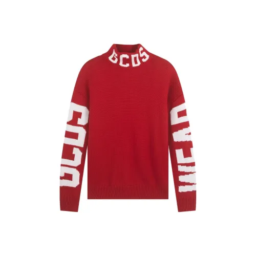 GCDS Red Men's Sweaters GCDS Красные Мужские Свитера