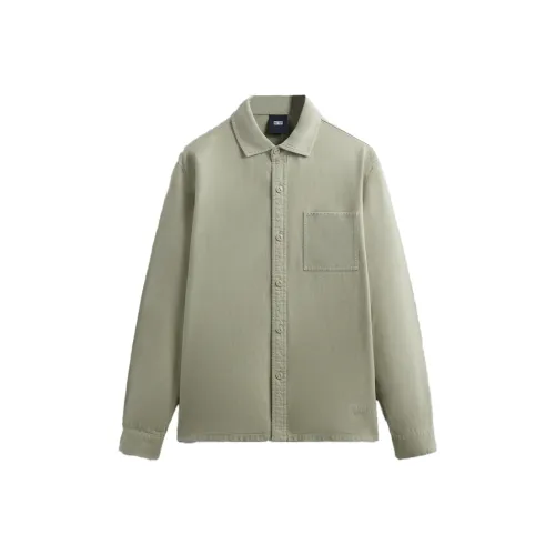 KITH Denim Shirt Men's Light Green KITH Деним Рубашка Мужская Светло-Зеленая