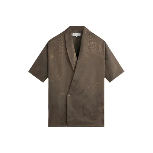 KITH Faille Thompson Рубашка Мужская Темно-Коричневая