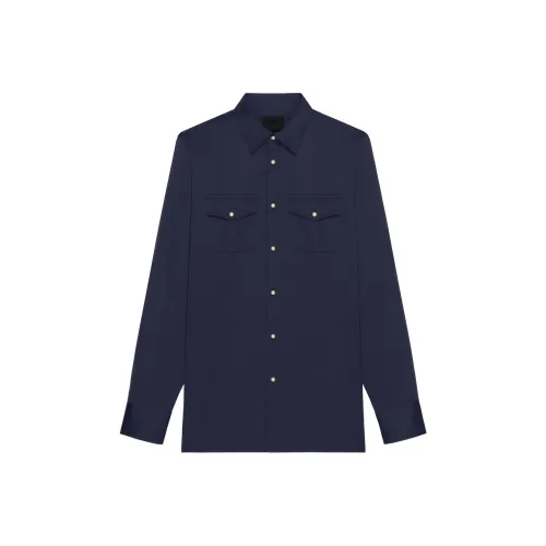 GIVENCHY SS24 Рубашка Мужская Темно-синяя