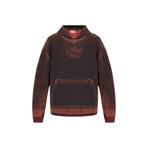 DIESEL FW24 Свитшот Мужской Кирпично-Красный