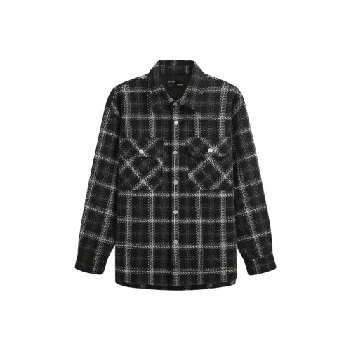 GXG Черная рубашка в клетку для мужчин