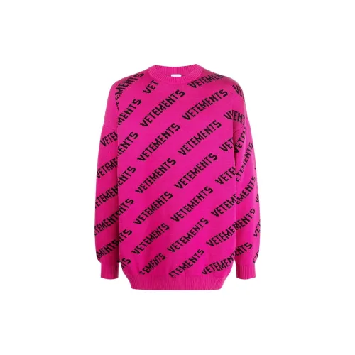 Vetements Розовый Унисекс Свитеры