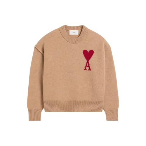 AMIPARIS SS24 Свитер Унисекс Верблюжий Коричневый