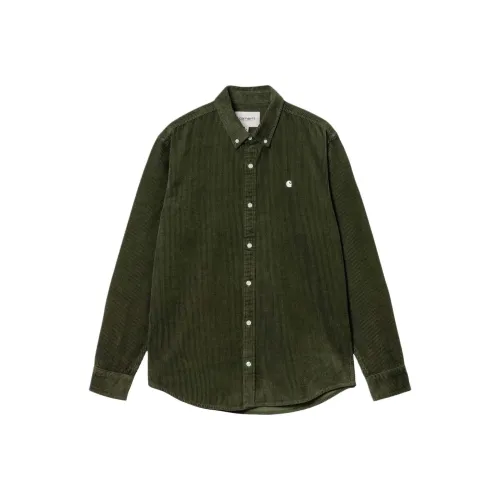 Carhartt WIP Темно-зеленые Мужские Рубашки