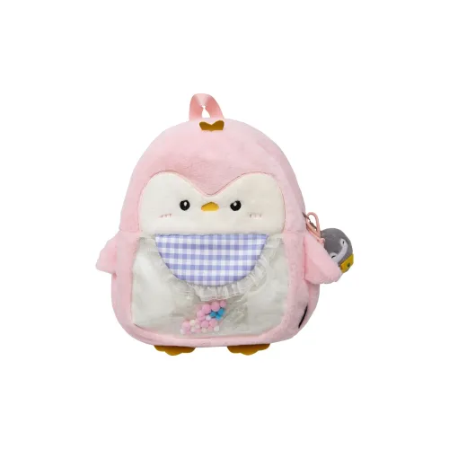 BUBM Плюшевый рюкзак женский светло-серый темно-серый розовый