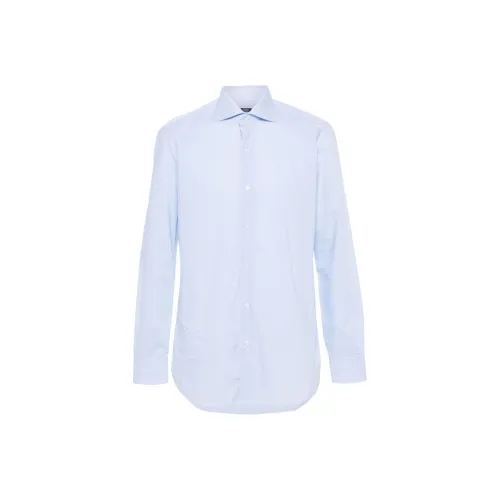 BARBA FW24 Рубашка Мужская Светло-Синяя