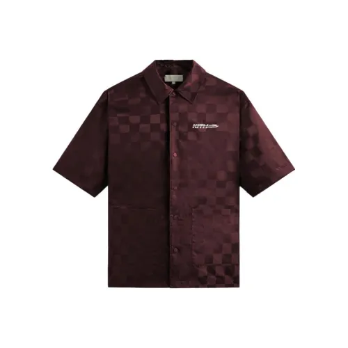 KITH FW24 READE Рубашка Мужская Темно-Красная