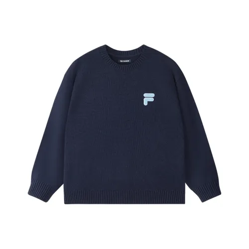 FILA FUSION Свитер Унисекс Ночной Черный Синий