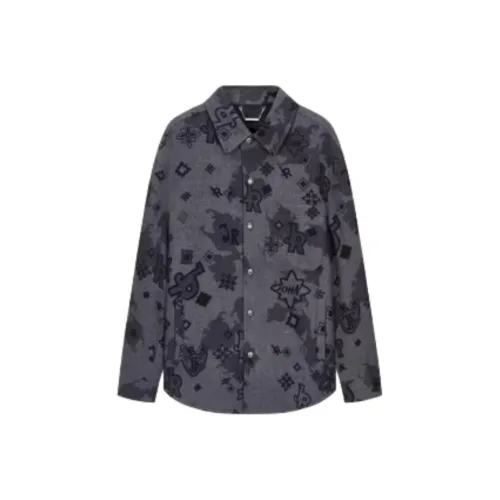 JOHN RICHMOND Рубашка Мужская Серый Черный