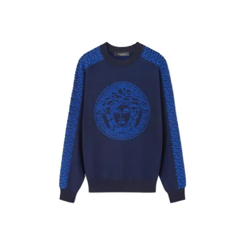 VERSACE FW22 Свитер Мужской Темно-синий
