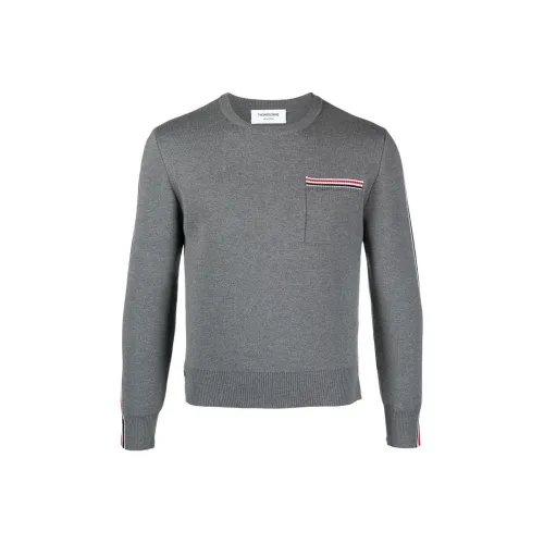 THOM BROWNE Серый Мужской Свитеры