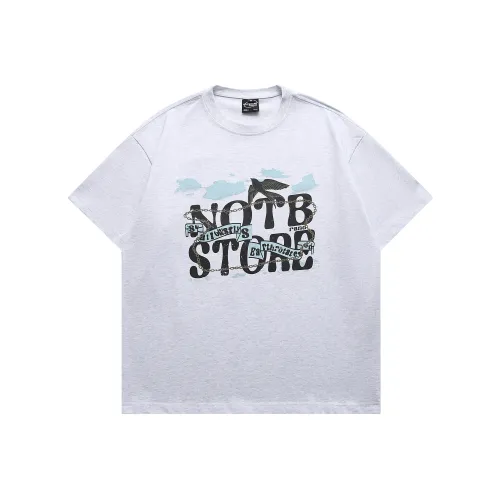 NOT BRAND ATTITUDE T-рубашка унисекс белая серый вереск