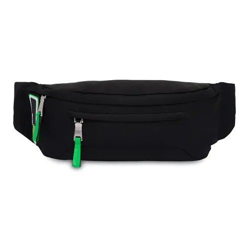 PRADA Бананка из коровьей кожи унисекс черного цвета