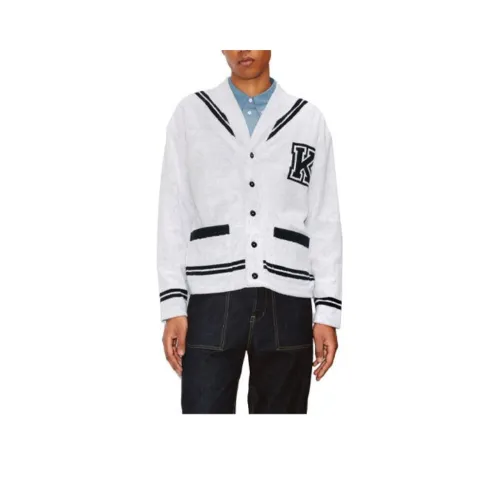 KENZO Серый Белый Мужские Свитера