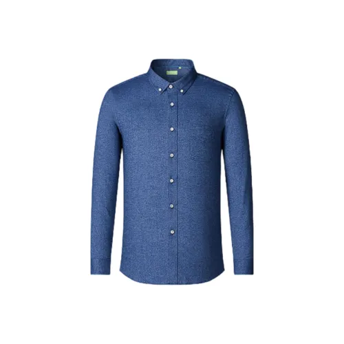 SHANSHAN Темно-синие мужские рубашки