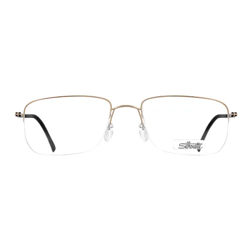 SILHOUETTE Titanium Rectangular Eyeglass Frames Men's Silver