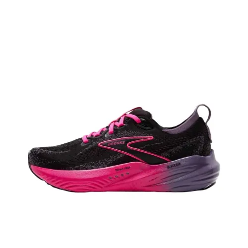 Brooks Glycerin 22 Low Топ Беговые кроссовки Женские Черно-розовый