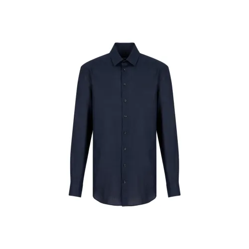 GIORGIO ARMANI Рубашка Мужская Ночь Синий
