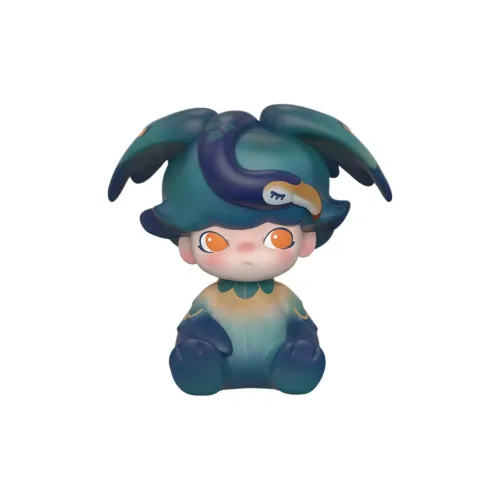 POP MART Dimoo Pajamas Party AUTUMN Синий Stealing Glances Модные фигурки 9,2 см