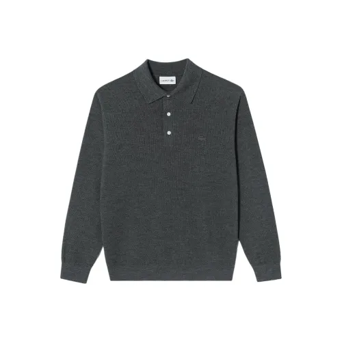 Свитеры для мужчин серого цвета с коллаборацией LACOSTE