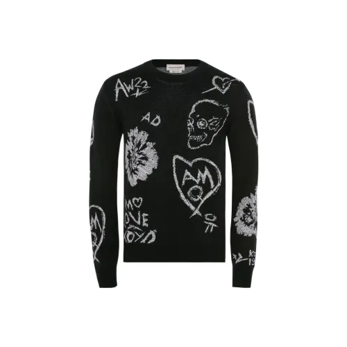 Alexander McQueen Черные Мужские Свитера