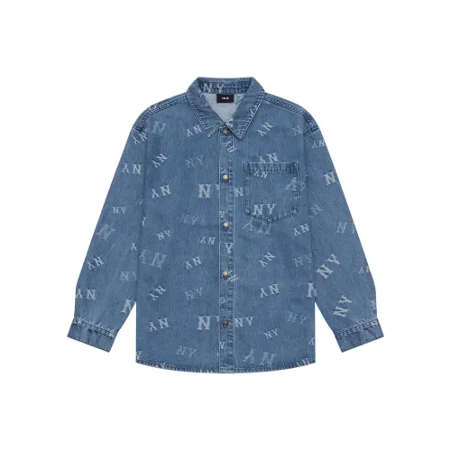 MLB MONOGRAM Коллекция New York Yankees 24FW Denim Shirt Unisex Indigo