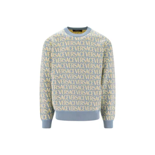 VERSACE Мужские Синие Свитера