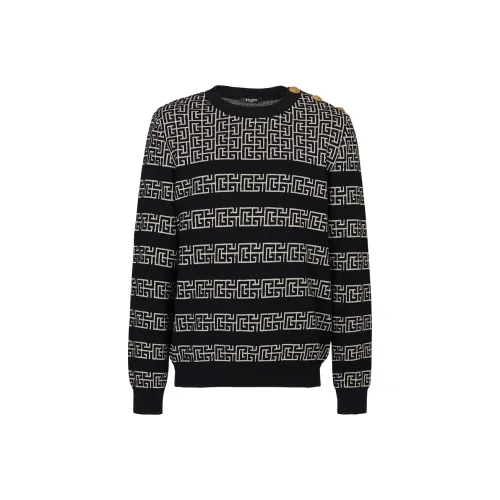 BALMAIN Серые Мужские Свитера
