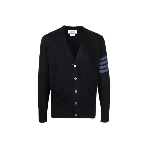 THOM BROWNE Темно-синие мужские свитеры