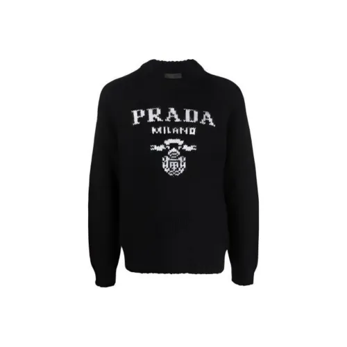 PRADA Черные Мужские Кашемировые Свитера