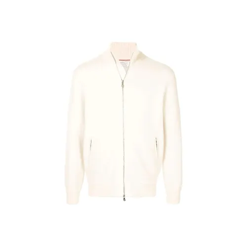 BRUNELLO CUCINELLI Белый Мужской Свитера