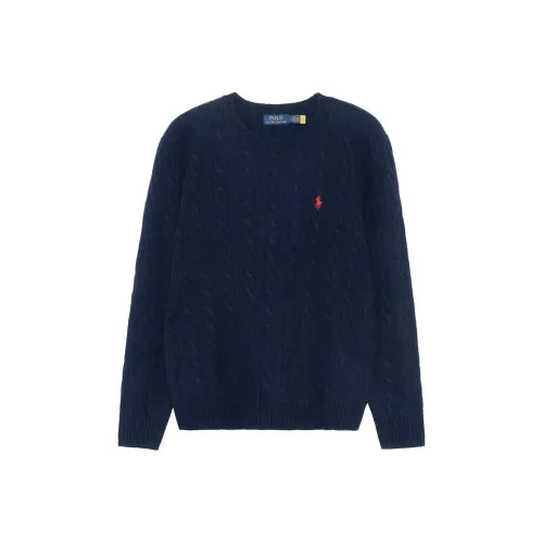 Polo Ralph Lauren FW22 Кашемир Свитер Мужской Темно-синий