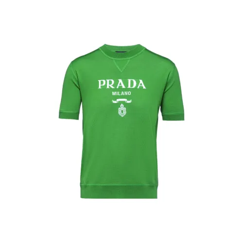 PRADA Зеленые Мужские Свитера
