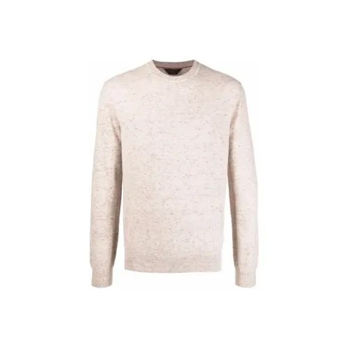 Ermenegildo Zegna Экрю Мужские кашемировые свитера