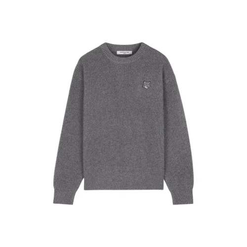 Maison Kitsune Мужские свитеры среднего серого цвета