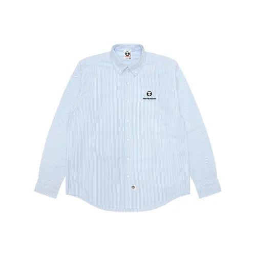AAPE Синий BLA Мужские Рубашки