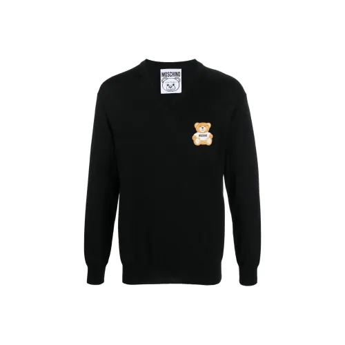 MOSCHINO Мужские черные свитеры