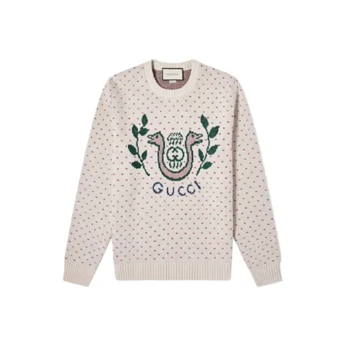 GUCCI Розовый Мужской Кашемировый Свитер