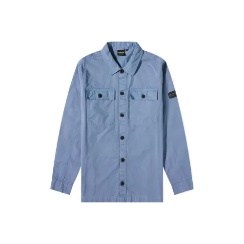BARBOUR Мужские рубашки синего цвета