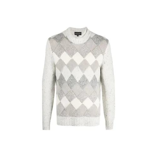 EMPORIO ARMANI Светло-серые мужские свитера