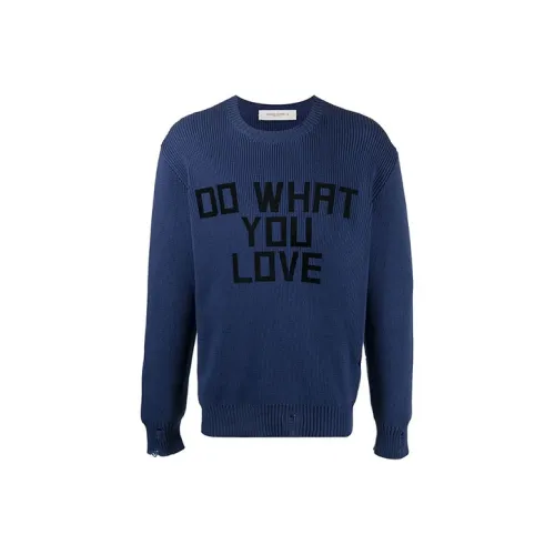 Golden Goose Blue Men's Sweaters Золотой Гусак Синий Мужской Свитера