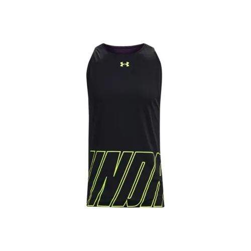 Under Armour Tank Top Мужской Черный Зеленый