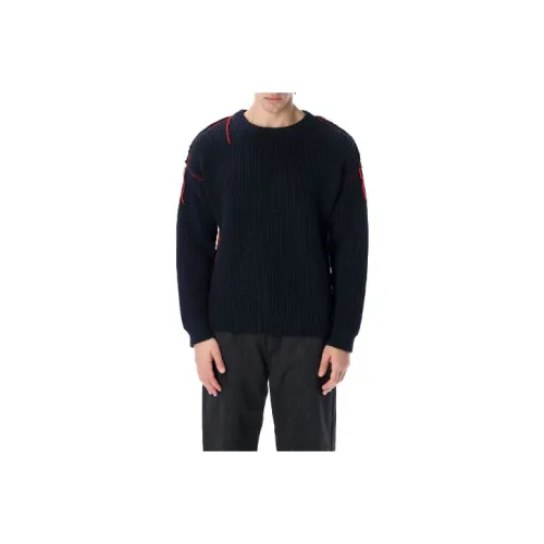 Marine Serre Темно-синий Синий Мужские Свитера
