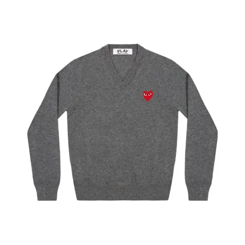 CDG Play Серый Мужской Свитеры