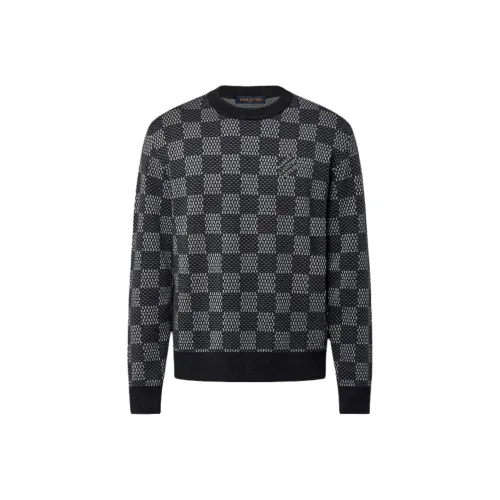 LOUIS VUITTON FW24 Свитер Мужской Выстиранный Черный